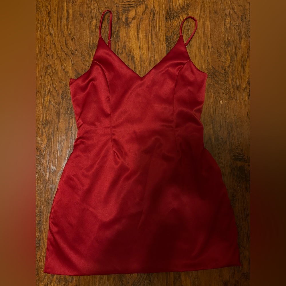 Red Satin Dress